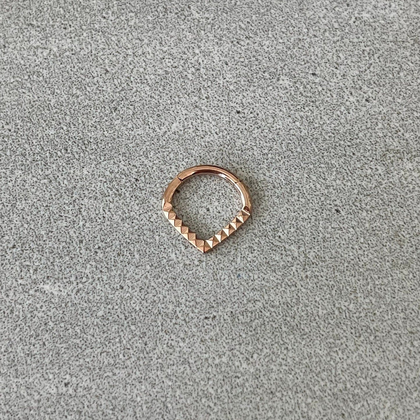 Titanium Rose Gold V Septum Piercing (16G | 8mm | Titanium | Rose Gold, Gold or Silver)