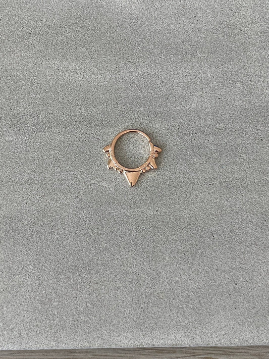 Bendable Septum Ring (16G | 10mm | Rhodium Plated | Gold, Rose Gold, or Silver)