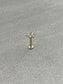 Internally Threaded 14k Solid Gold Flat Back Stud for Helix/Conch/Tragus/Cartilage (16G, 6mm or 8mm)