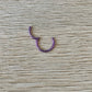 Purple Titanium Clicker Piercing (18G or 20G | 8mm | Titanium | Purple)