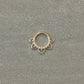 Solid Gold CZ Daith Earring (16G | 8mm or 10mm | 14k Solid Gold | White or Yellow Gold)