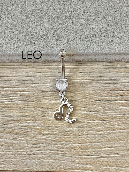 Silver Scorpio Belly Button Ring (14G | 10mm | Surgical Steel)