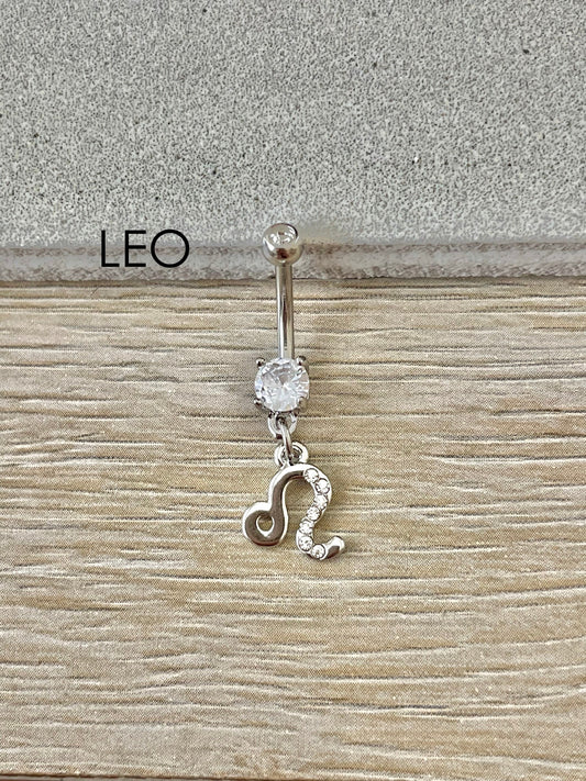 Silver Gemini Belly Button Ring (14G | 10mm | Surgical Steel)