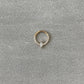 Marquise CZ Solid Gold Septum Piercing (16G | 8mm or 10mm | 14k Solid Gold | White or Yellow Gold)