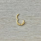 Rose Gold Leaf Septum Piercing (16G | 8mm | Surgical Steel | Rose Gold, Gold, or Silver)