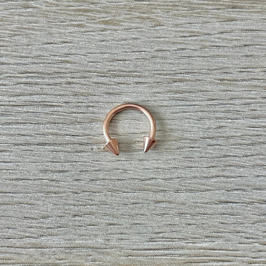 Horseshoe Septum Ring (16G | 8mm or 10mm | Surgical Steel | Rose Gold)