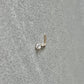 14k Gold Nose Stud L Shape (20G | 6mm | 14k Solid Gold | Yellow or White Gold)
