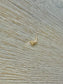14K Solid Gold L Shape Nose Stud with Heart (20G, 6mm)