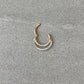 Solid Gold Double Hoop Daith Earring (16G | 6mm, 8mm or 10mm | 14k Solid Gold | White or Yellow Gold)