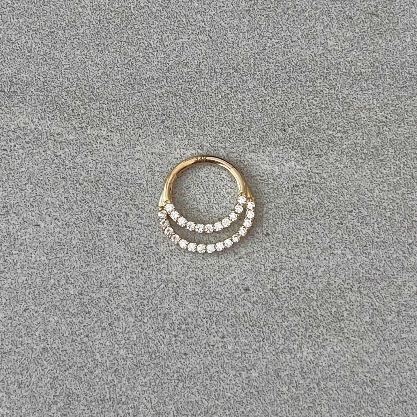 Solid Gold Septum Piercing (16G | 6mm, 8mm, or 10mm | 14k Solid Gold | Yellow or White Gold)