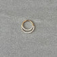 Solid Gold "Double Hoop" Septum Piercing (16G | 6mm, 8mm or 10mm | 14k Solid Gold | Yellow or White Gold)
