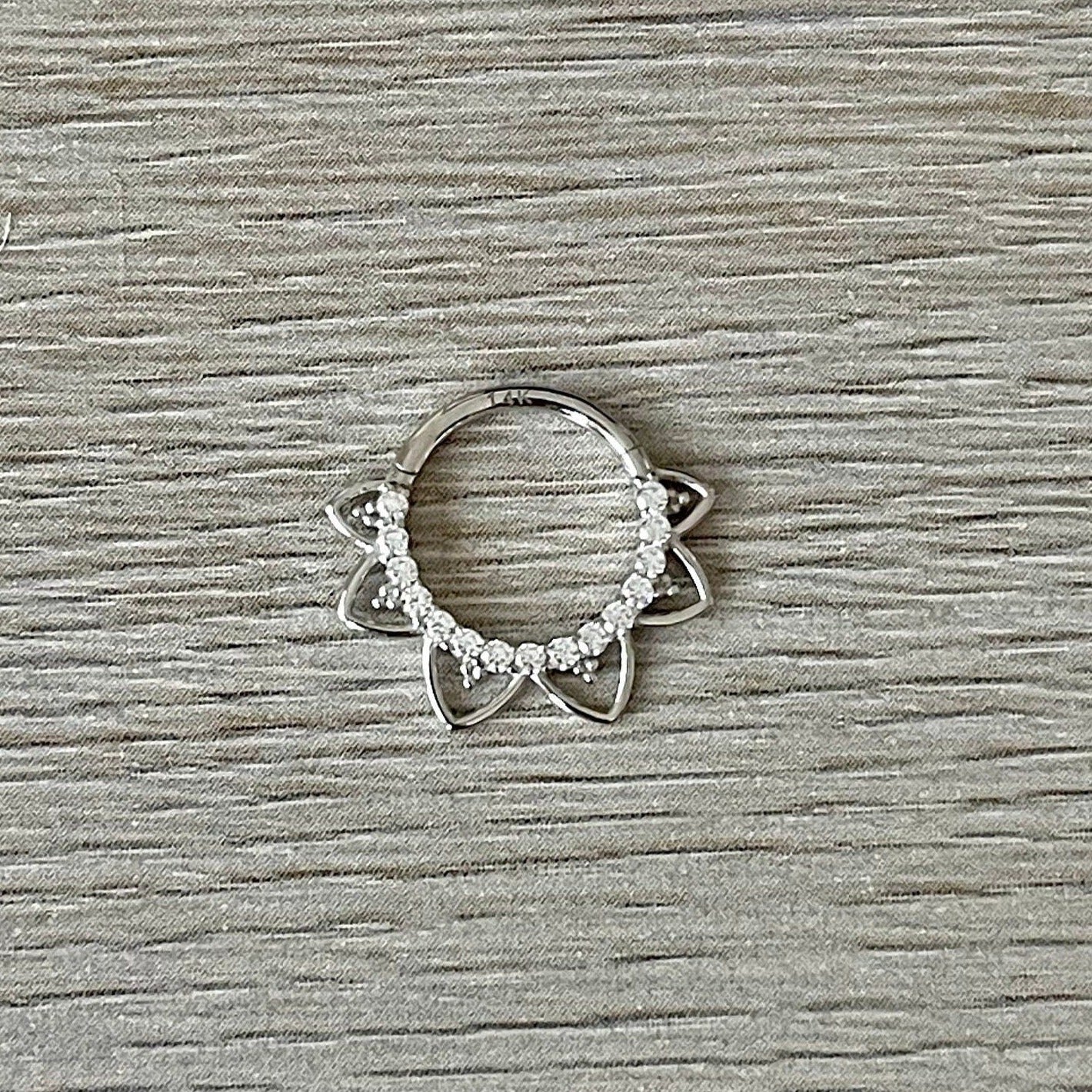 Solid White Gold Septum Piercing (16G | 8mm or 10mm | 14k Solid Gold | Yellow or White Gold)