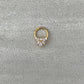 Gold CZ Septum Piercing (16G | 8mm or 10mm | Surgical Steel | Gold, Rose Gold, or Silver)