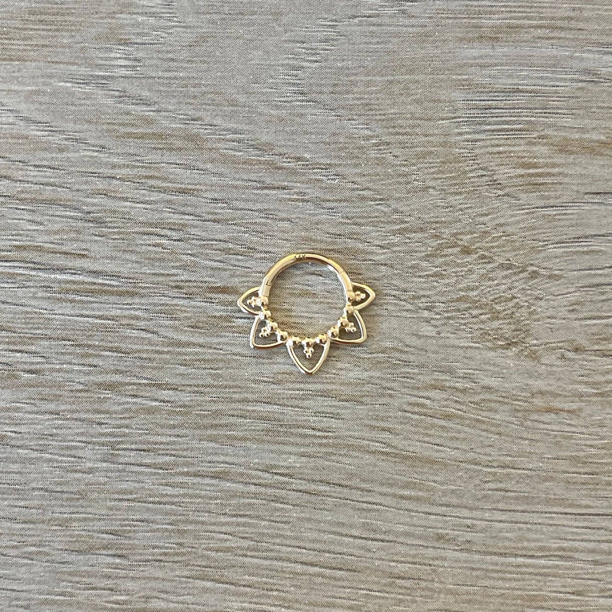 Solid White Gold Septum Jewelry Piercing (16G, 8mm, 14k Solid White or Yellow Gold)