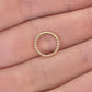 Solid Gold Braided Septum Piercing (16G | 6mm, 7mm, 8mm, 9mm, 10mm | 14k Solid Gold | White or Yellow Gold)