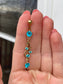 Gold Aqua Belly Button Ring Dangly (14G | 10mm | Surgical Steel | Multiple Color Options)