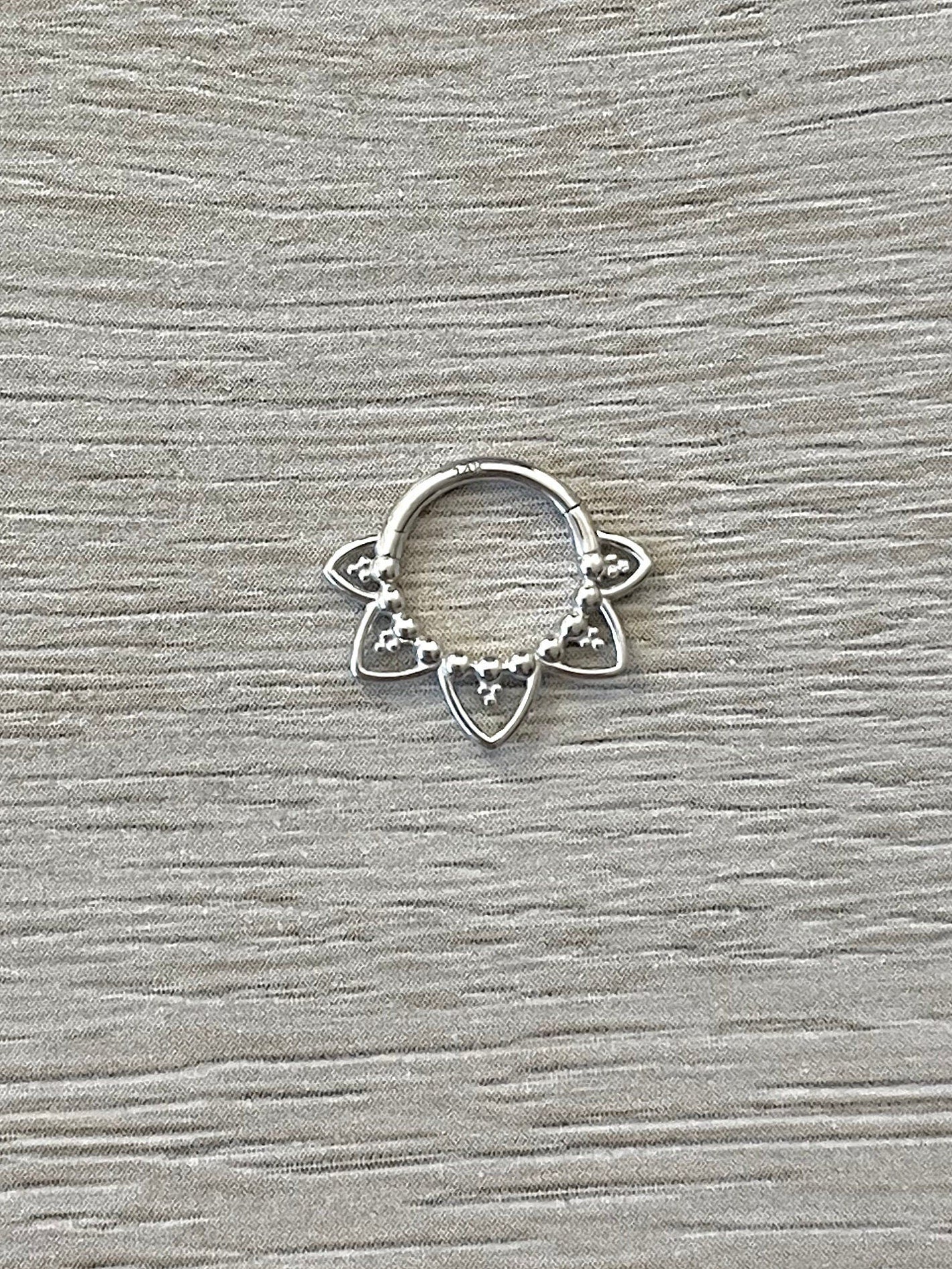 Solid Gold Septum Piercing Jewelry (16G, 8mm, 14k Solid Yellow or White Gold)