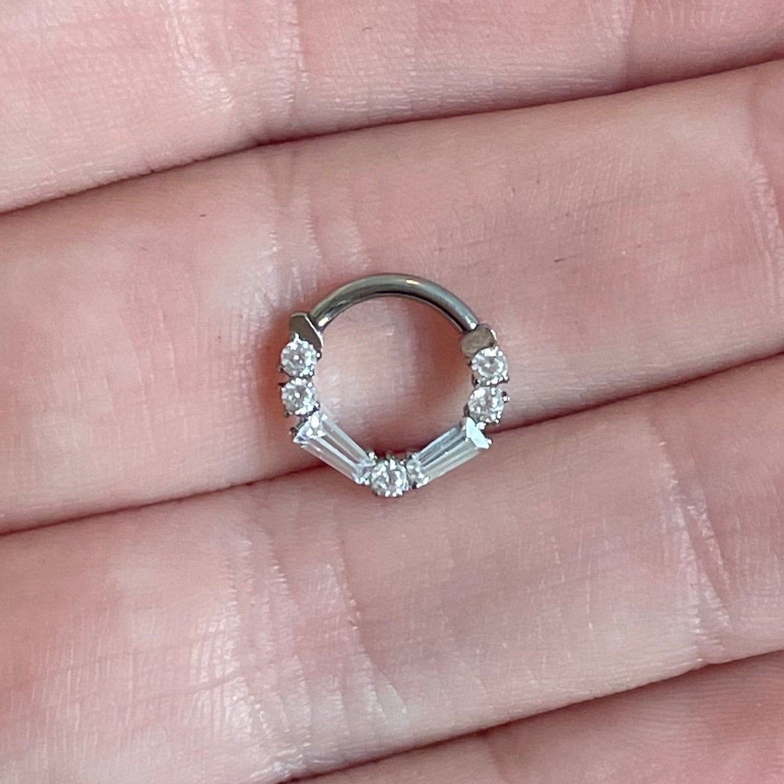 Titanium Gold Daith Earring (16G | 8mm or 10mm | Titanium | Gold or Silver)