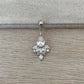 Silver Cluster Belly Button Ring (14G | 10mm | Surgical Steel | Silver, Gold or Rose Gold)