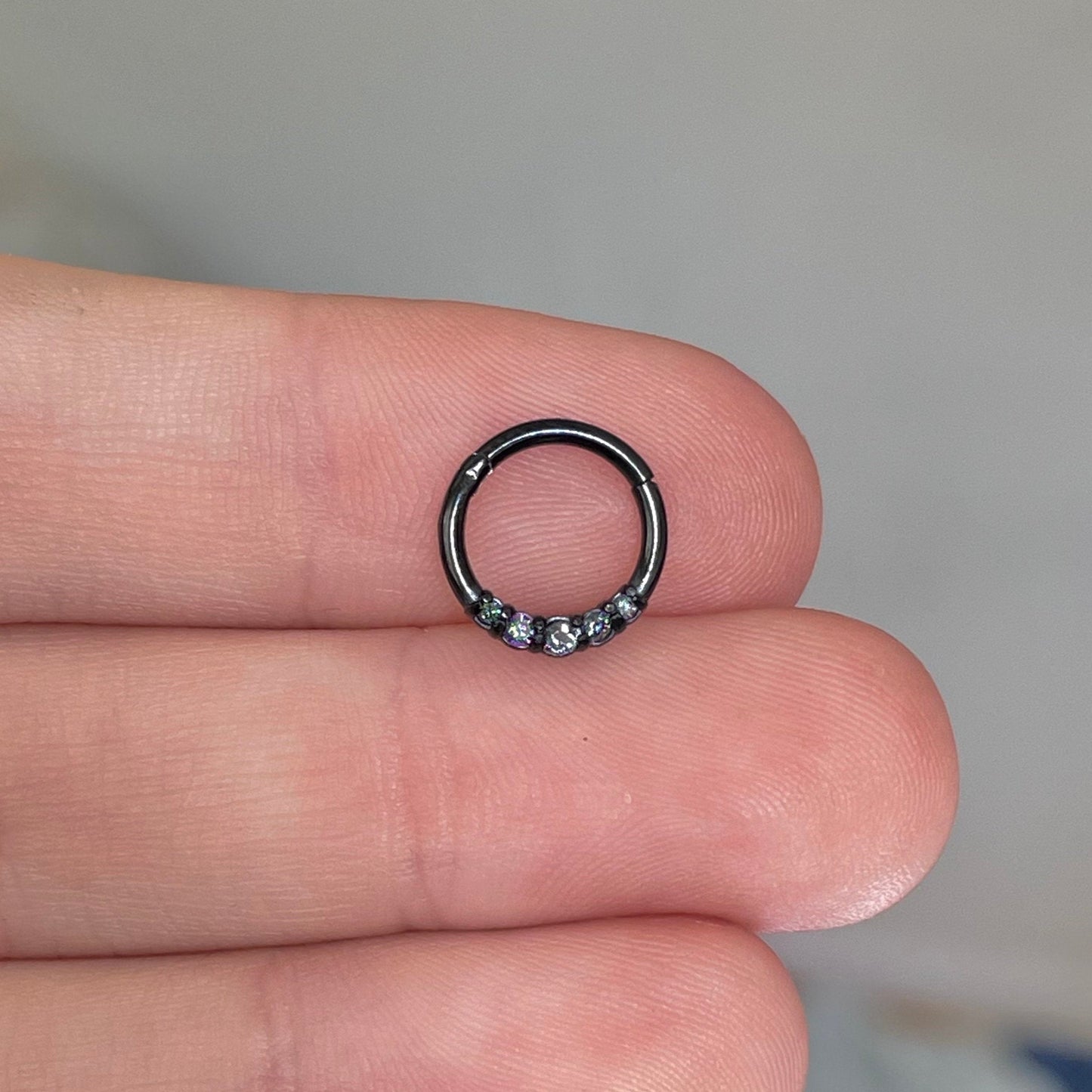 Black Daith Earring (16G | 8mm or 10mm | Surgical Steel)