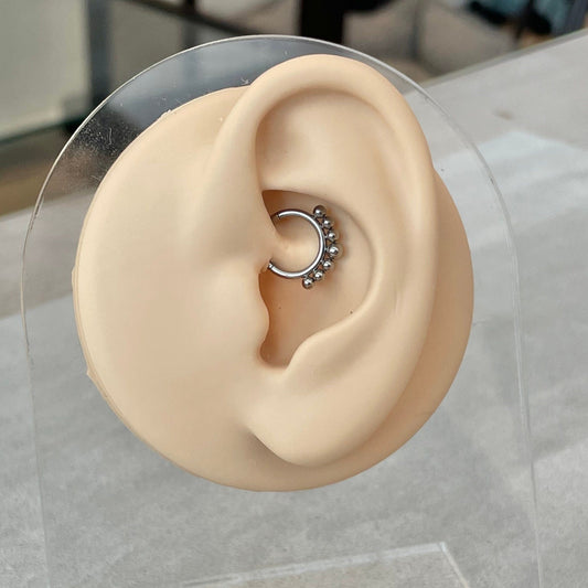 Titanium Daith Earring (16G | 8mm | Titanium | Black, Silver, Rose Gold, or Gold)