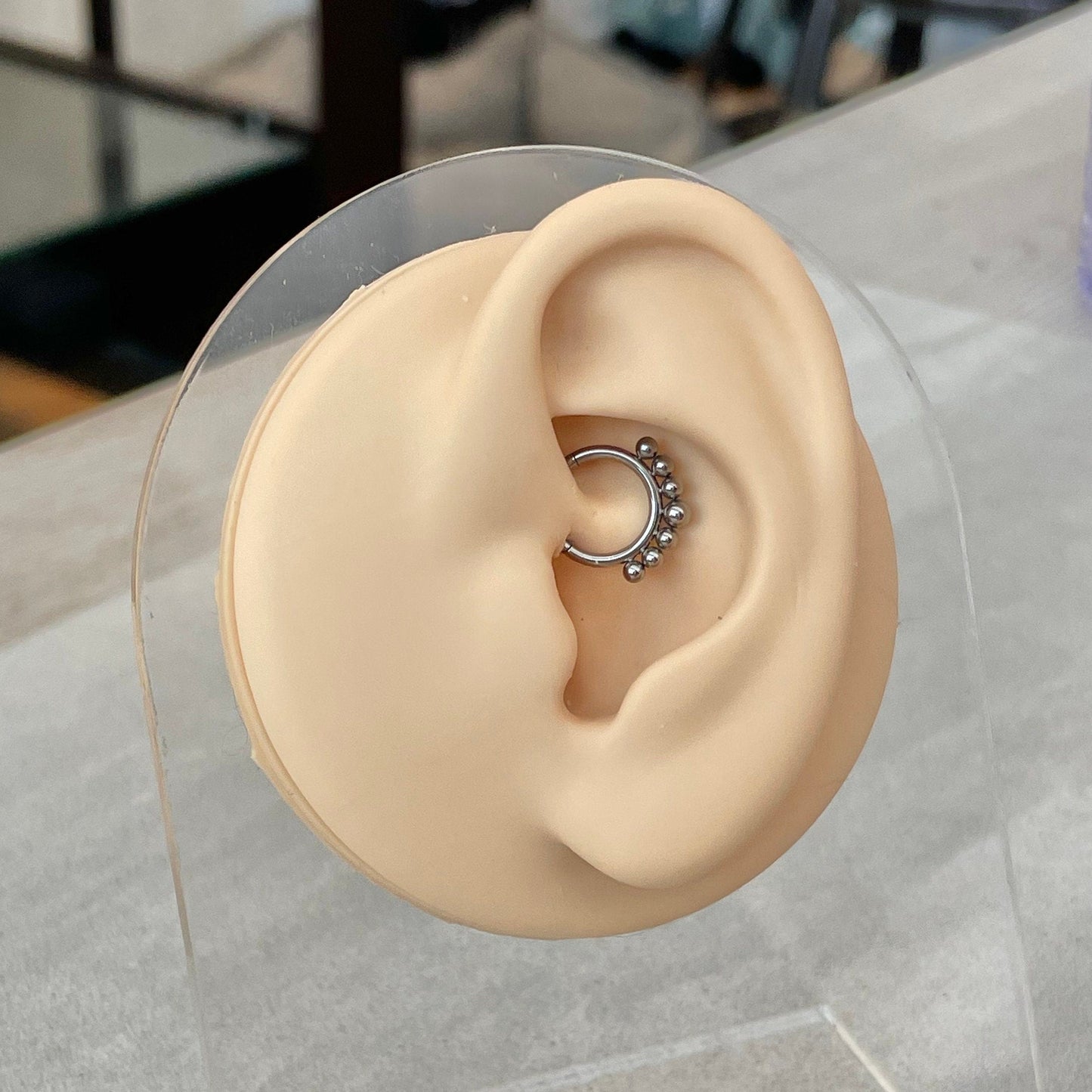 Titanium Daith Earring (16G | 8mm | Titanium | Black, Silver, Rose Gold, or Gold)