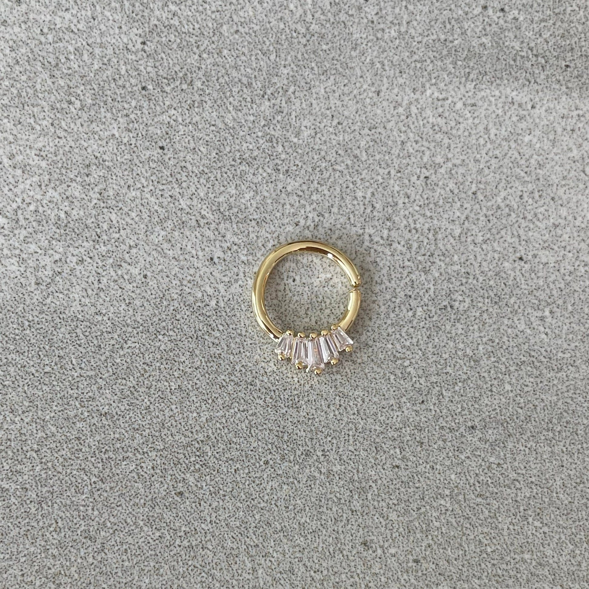 Bendable Rose Gold Septum Piercing (16G | 8mm or 10mm | Rose Gold Plated Brass | Gold, Rose Gold, or Silver)