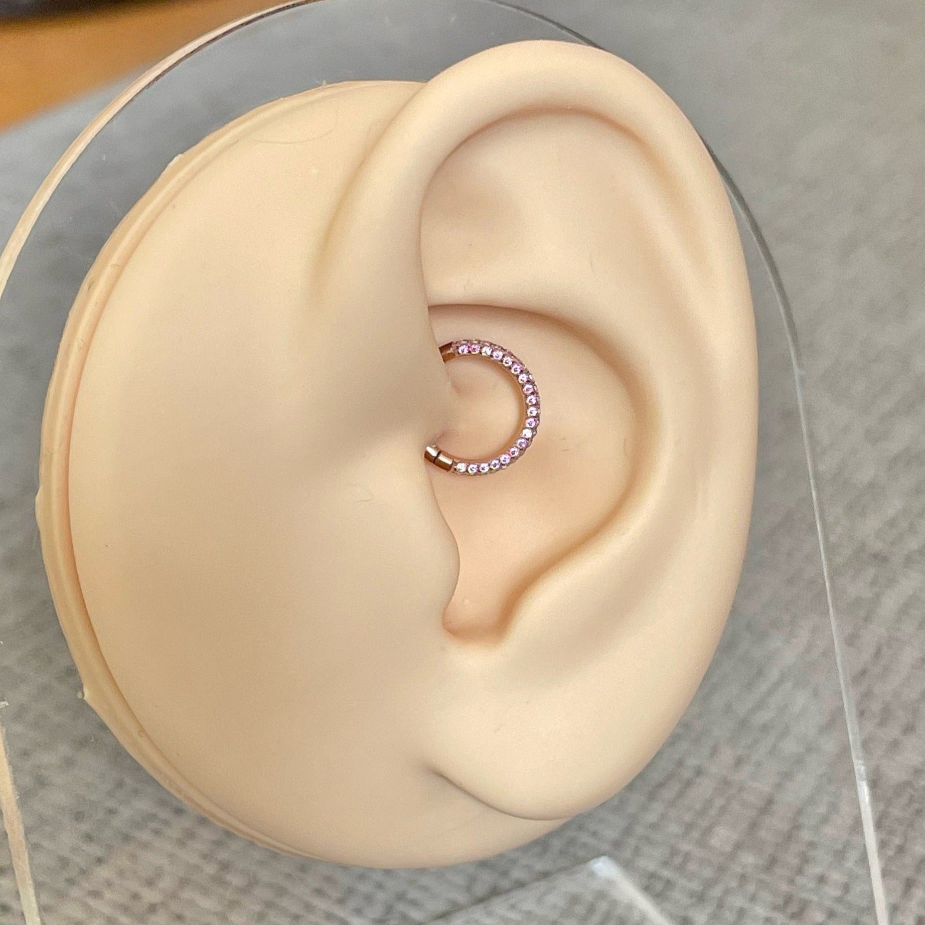 Rose Gold Color-Shifting Daith Earring (16G | 8mm or 10mm | Titanium)Rose Gold Color-Shifting Daith Earring (16G | 8mm or 10mm | Titanium)