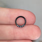 Black Color-Shifting Septum Ring (16G | 8mm or 10mm | Surgical Steel | Rose Gold or Black)