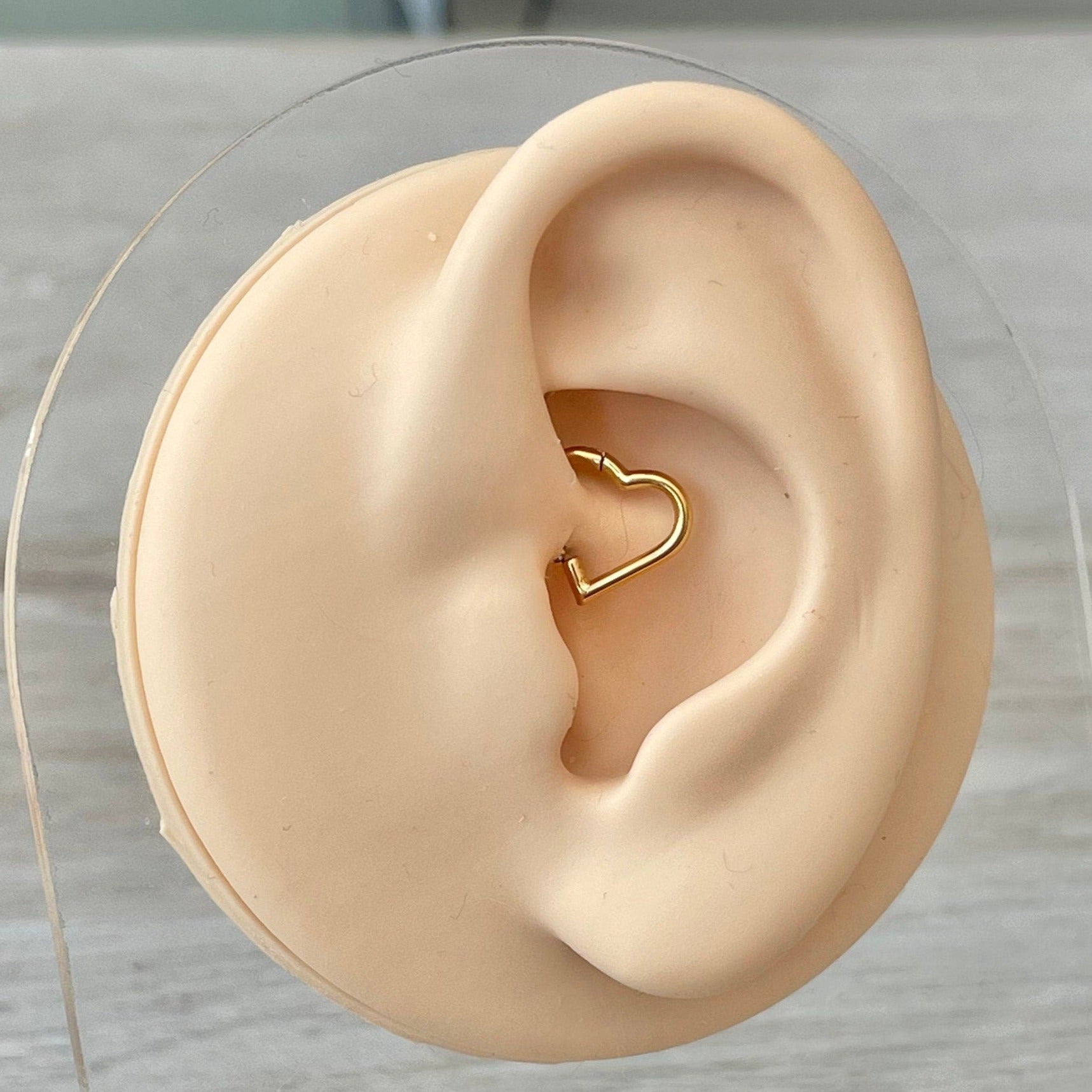 Titanium Heart Daith Earring (16G or 18G | 8mm or 10mm | Titanium)
