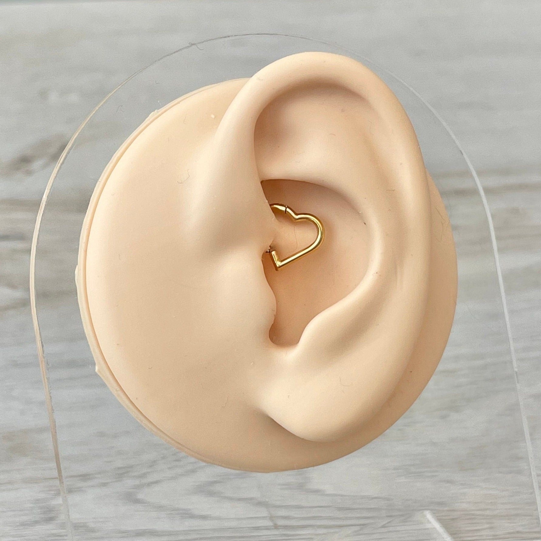 Titanium Heart Daith Earring (16G or 18G | 8mm or 10mm | Titanium)