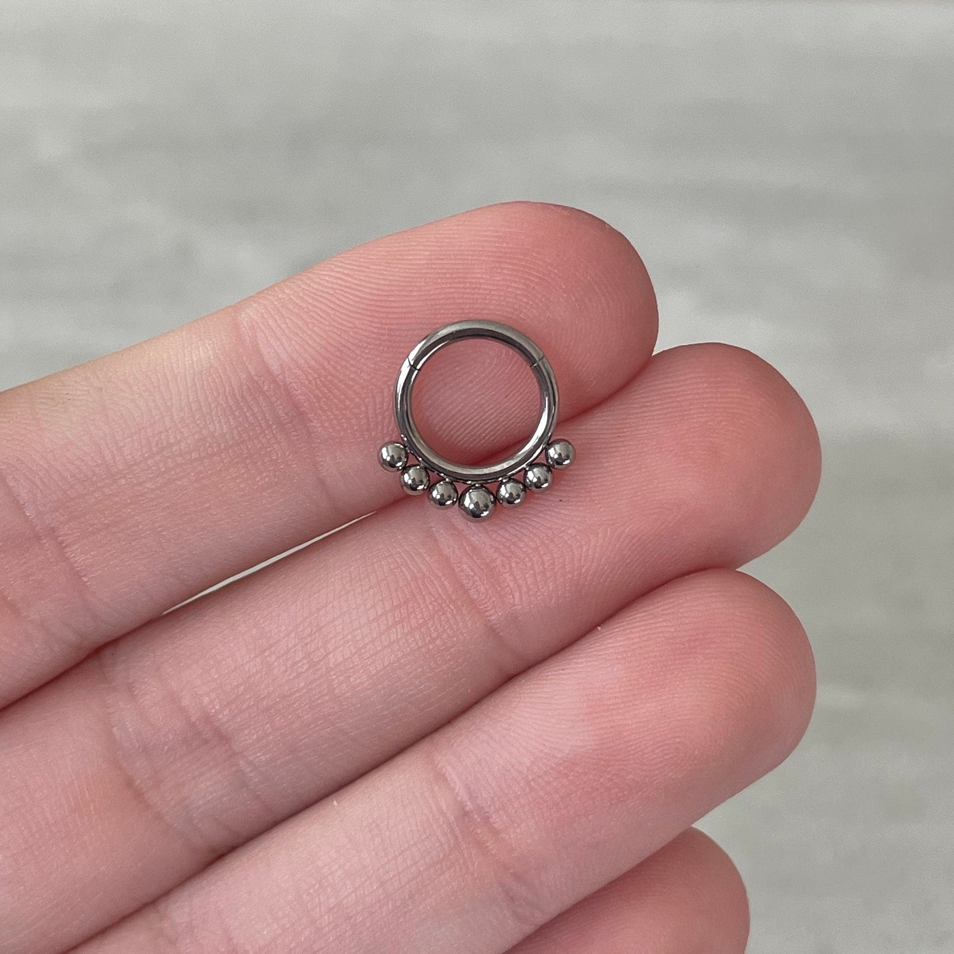 Titanium Daith Earring (16G | 8mm | Titanium | Black, Silver, Rose Gold, or Gold)