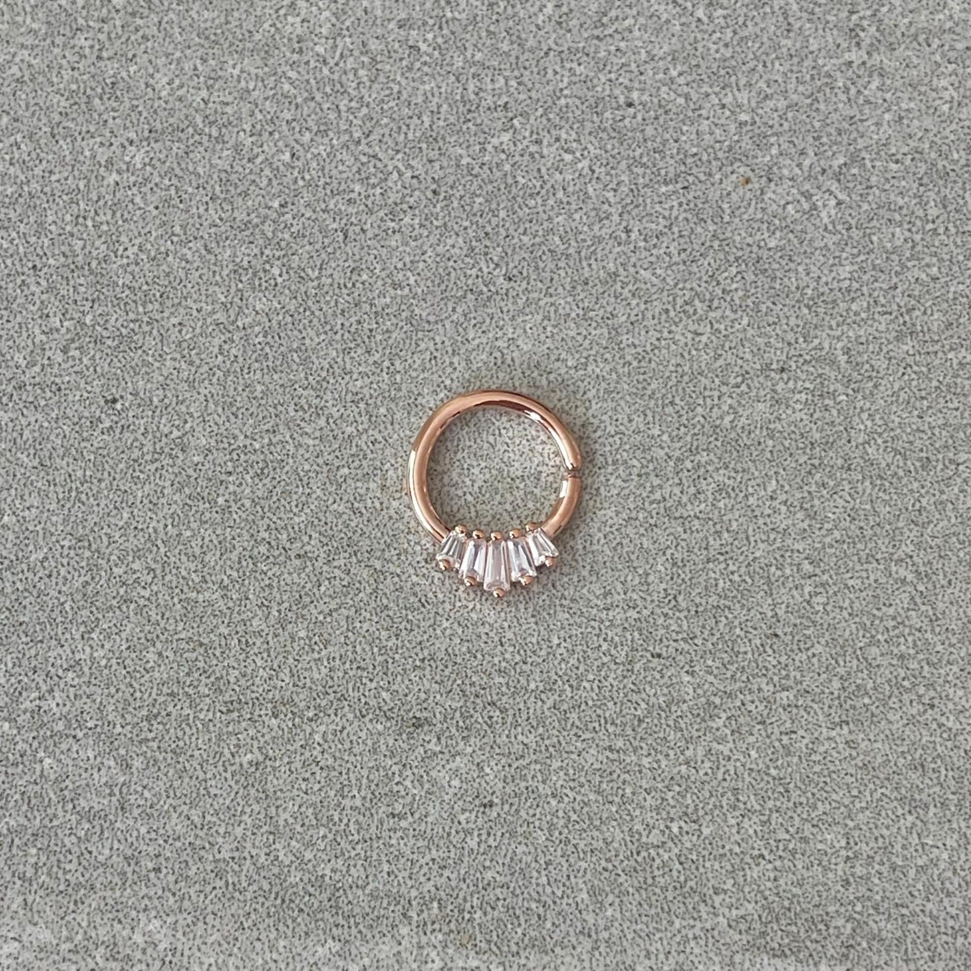 Bendable Rose Gold Daith Earring (16G | 8mm or 10mm | Metal Plating | Gold, Rose Gold, or Silver)
