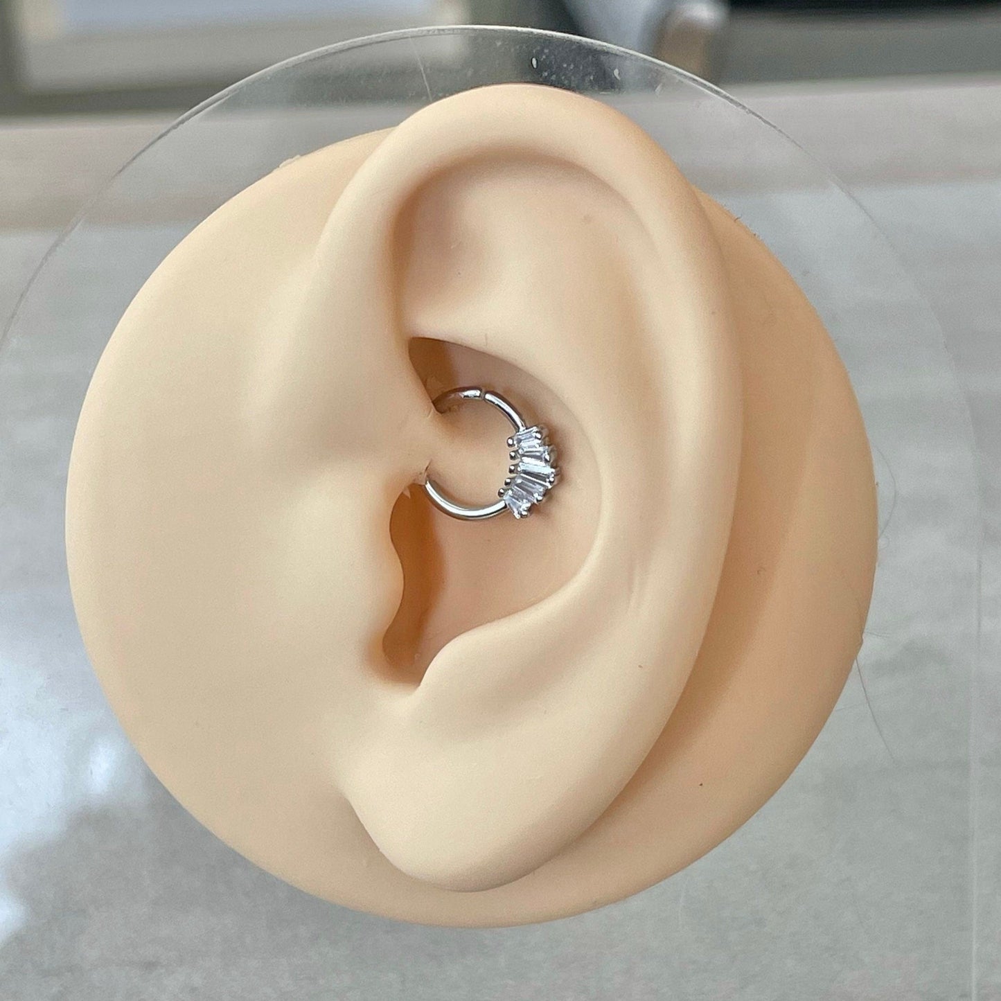 Bendable Silver Daith Earring (16G | 8mm or 10mm | Gold or Platinum Plated | Silver, Rose Gold, or Gold)