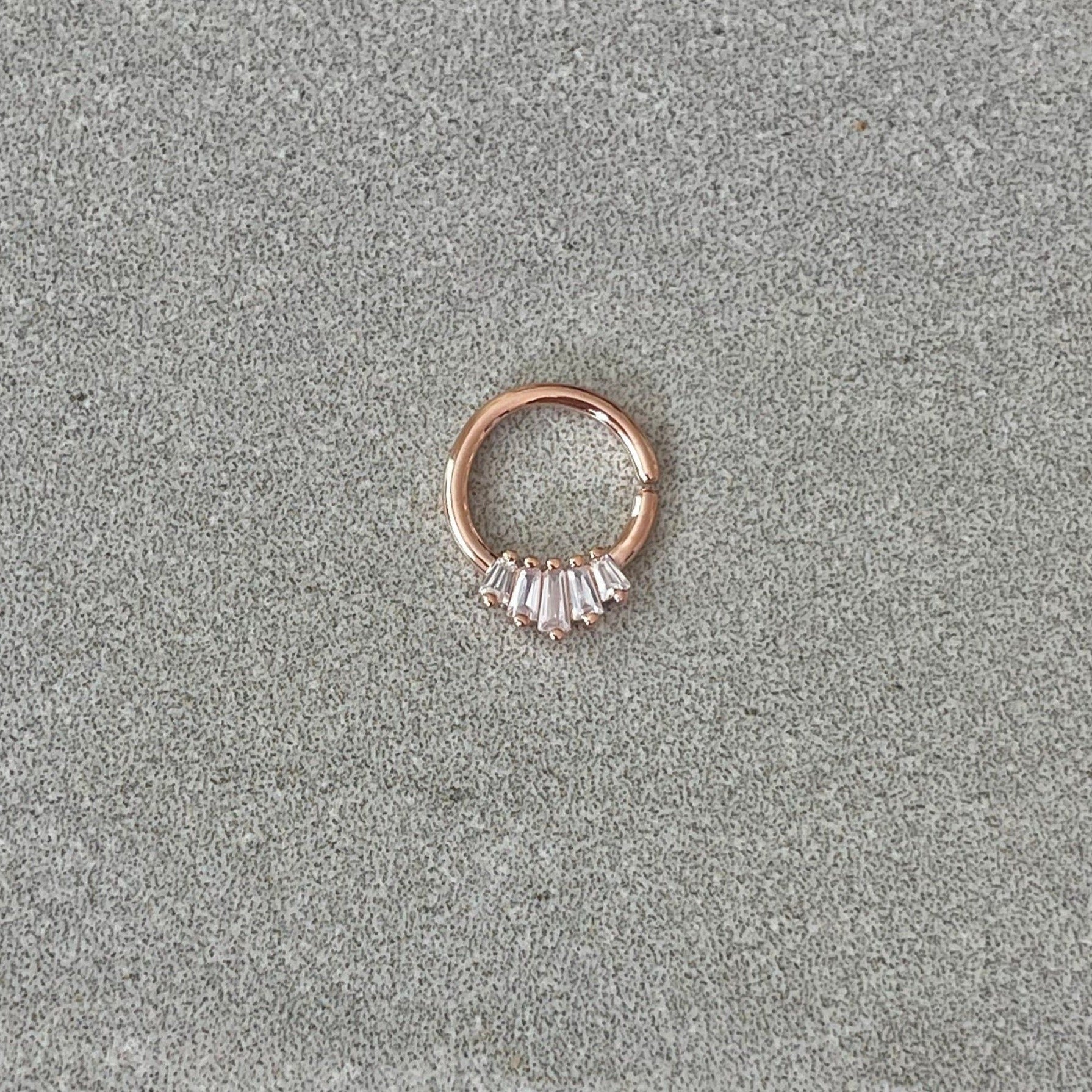 Bendable Gold Septum Ring (16G | 8mm or 10mm | 14k Gold Plated Brass | Gold, Rose Gold, or Silver)