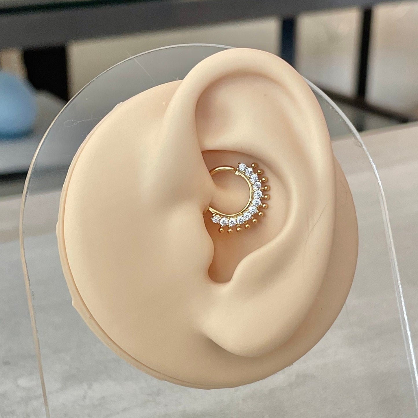 Bendable Gold Daith Earring (16G | 8mm | Plated | Silver, Gold or Rose Gold)