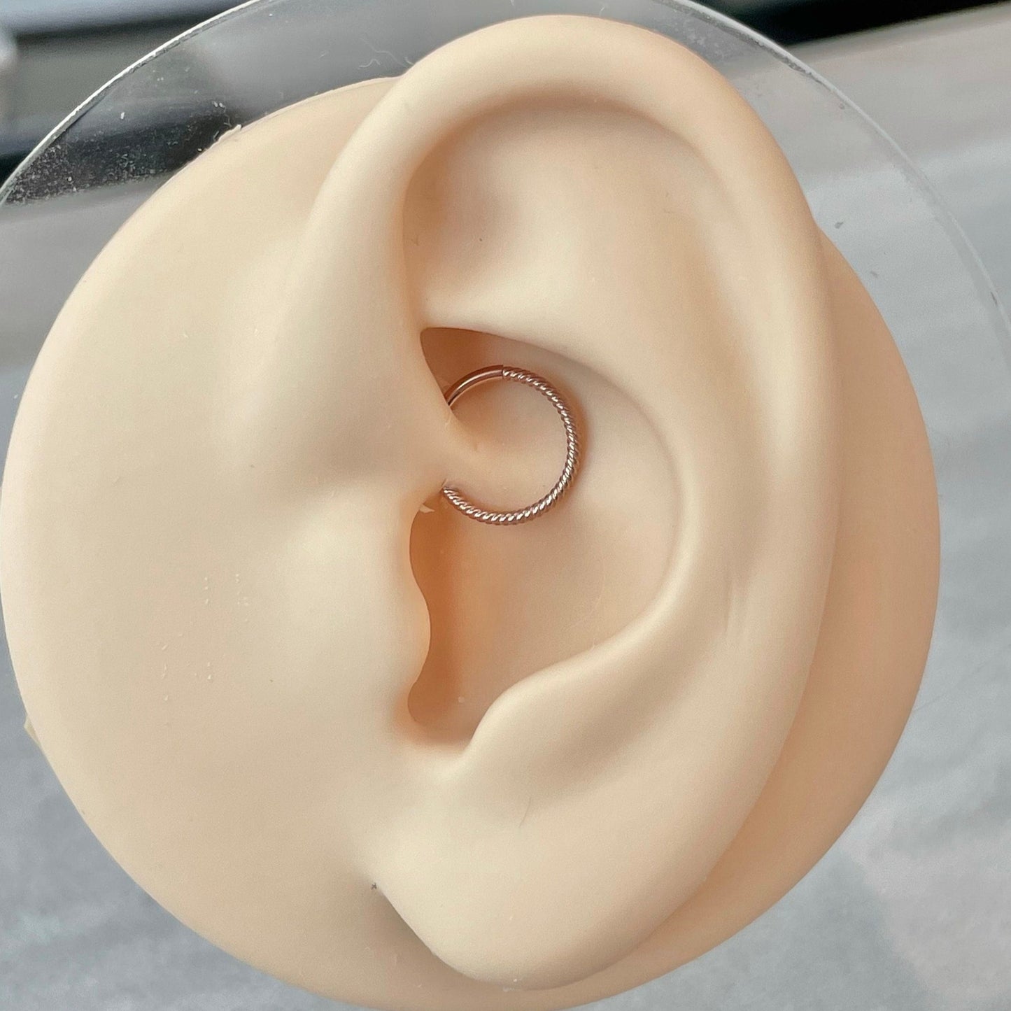 Gold Daith Earring (16G or 18G | 8mm or 10mm | Surgical Steel | Gold, Rose Gold, Black or Silver)