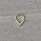 Rose Gold Opal V Septum Piercing (16G | 8mm | Surgical Steel | Multiple Color Options)