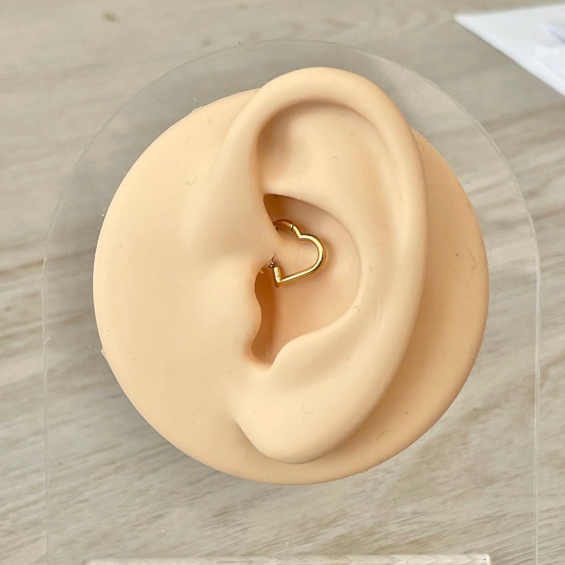 Titanium Heart Daith Earring (16G or 18G | 8mm or 10mm | Titanium)