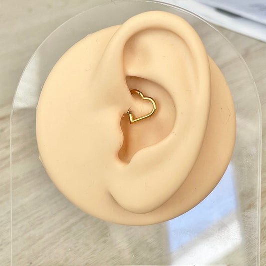 Titanium Heart Daith Earring (16G or 18G | 8mm or 10mm | Titanium)