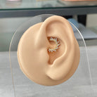 Gold Sunburst Daith Earring (16G | 8mm or 10mm | Surgical Steel | Gold or Silver)