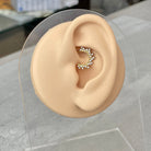 Gold Sunburst Daith Earring (16G | 8mm or 10mm | Surgical Steel | Gold or Silver)
