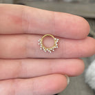 Gold Sunburst Daith Earring (16G | 8mm or 10mm | Surgical Steel | Gold or Silver)