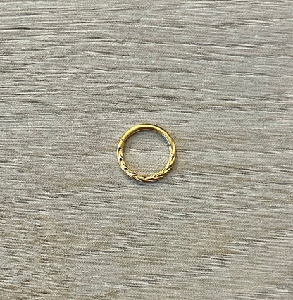Gold Septum Ring (16G | 6mm, 8mm, or 10mm | Surgical Steel | Gold or Silver)