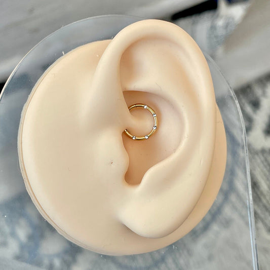 Gold Daith Earring (16G | 8mm or 10mm | Surgical Steel | Gold, Rose Gold, Silver, Black, or Rainbow)