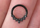 Cute Black Daith Earring (16G, 8mm or 10mm, Surgical Steel)