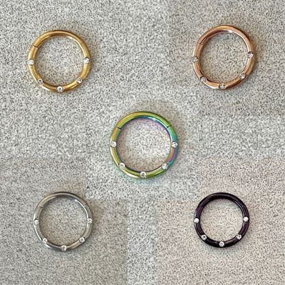 Minimalist Septum Piercing (16G | 8mm or 10mm | Surgical Steel | Rainbow, Gold, Rose Gold, Silver, or Black)