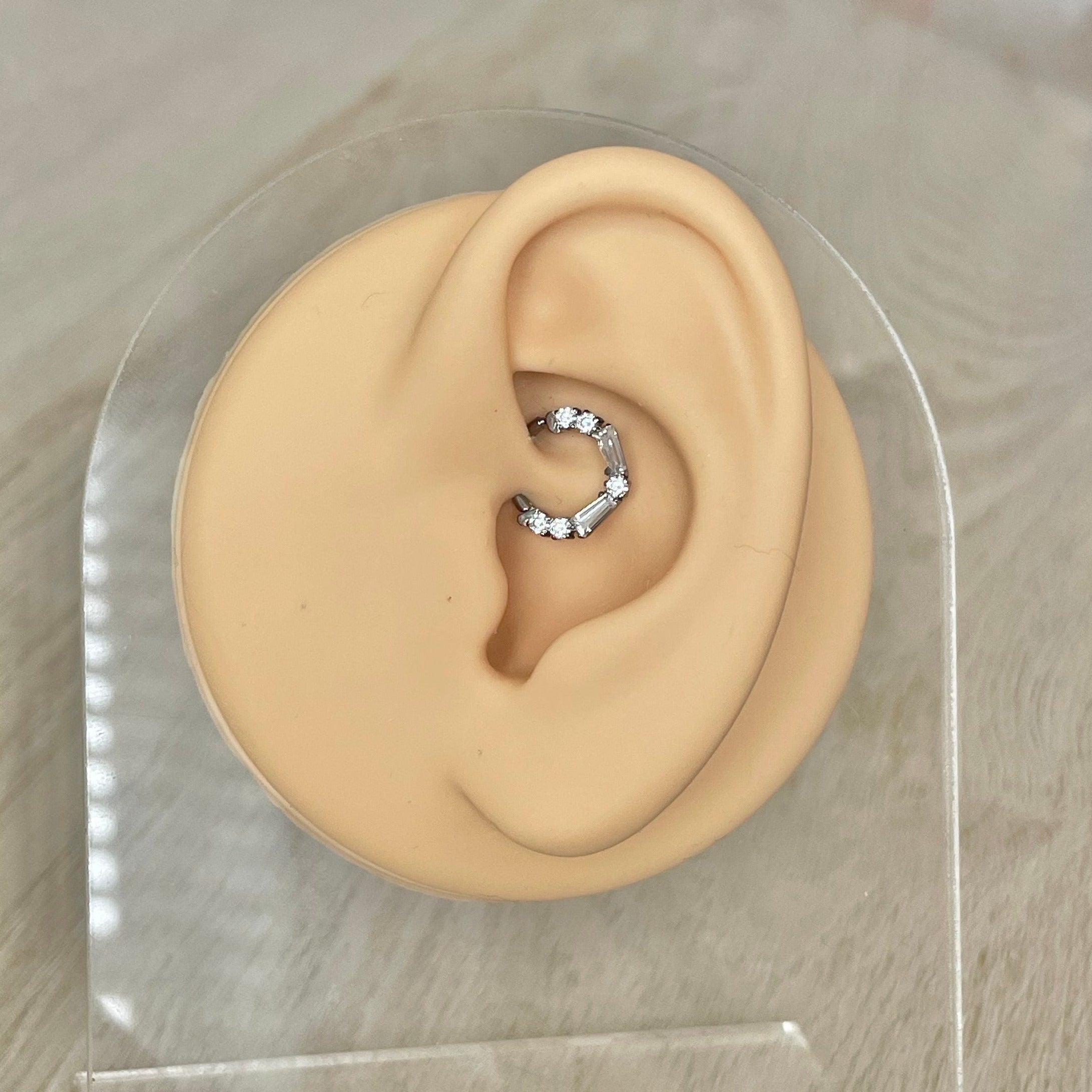 Titanium Gold Daith Earring (16G | 8mm or 10mm | Titanium | Gold or Silver)