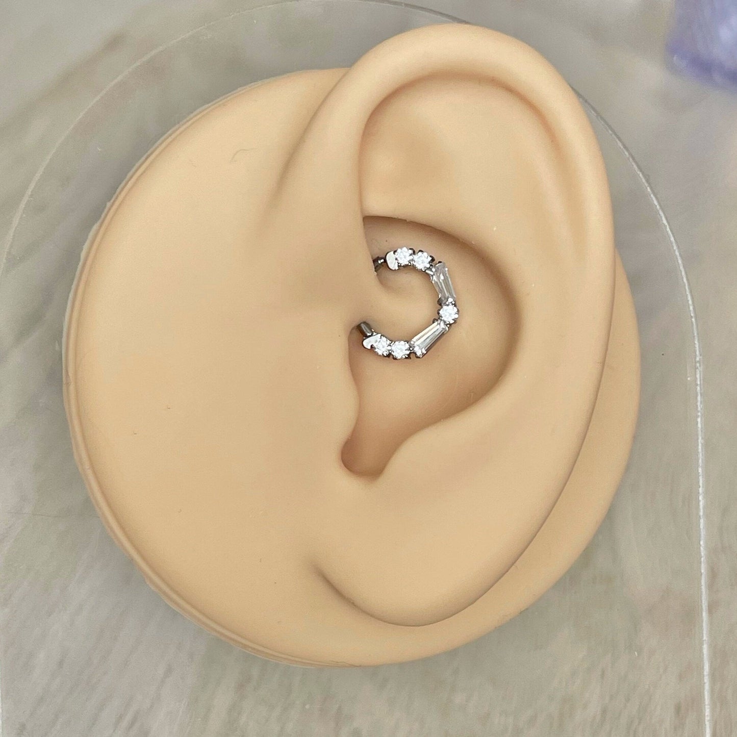 Titanium Gold Daith Earring (16G | 8mm or 10mm | Titanium | Gold or Silver)