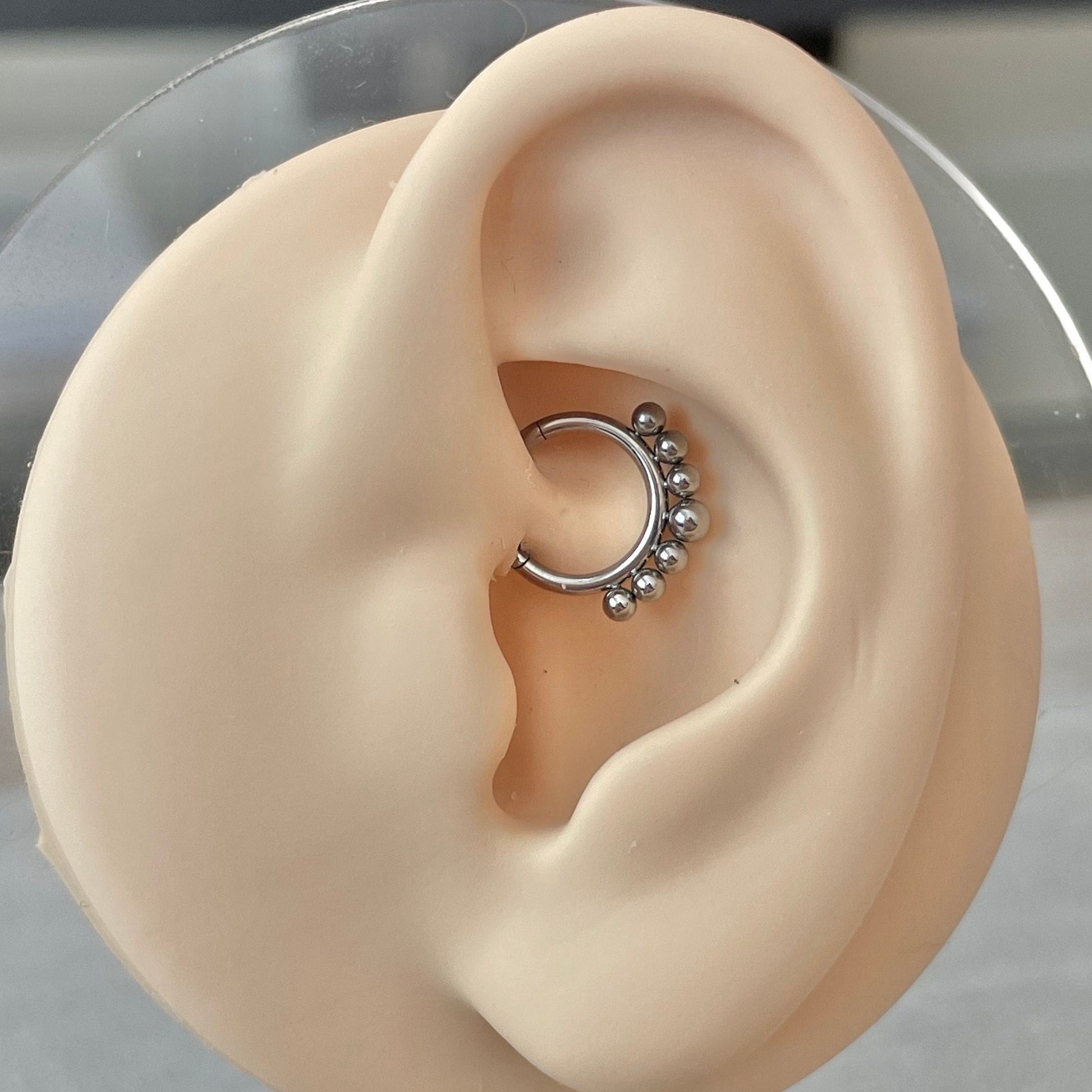 Titanium Daith Earring (16G | 8mm | Titanium | Black, Silver, Rose Gold, or Gold)